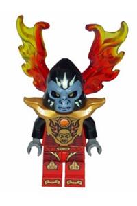 Gorzan Minifigure - Gorzan wearing an armor breastplate with flame wings - loc131