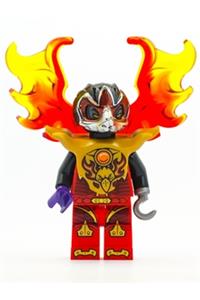 Razar Minifigure - Razar wearing an armor breastplate and flame wings - loc135