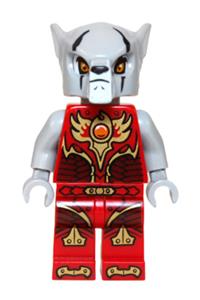 Worriz Minifigure - Worriz with fire Chi and light bluish gray hands - loc146