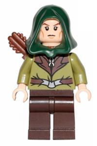 Mirkwood Elf Guard Minifigure - Mirkwood Elf Guard with a hood - lor026