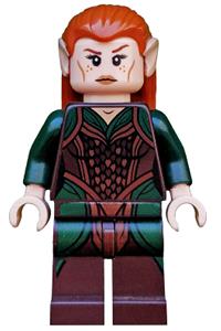 Tauriel Minifigure - Tauriel wearing a dark green and dark brown outfit - lor034