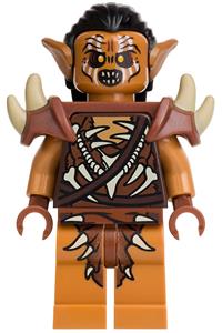 Gundabad Orc Minifigure - Gundabad Orc with hair and shoulder spikes - lor077