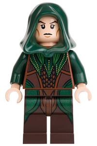 Mirkwood Elf archer - dark green outfit, dual sided head lor078