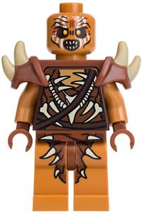 Gundabad Orc Minifigure - Bald Gundabad Orc with shoulder spikes - lor089