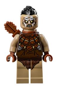 Hunter Orc Minifigure - Hunter Orc with top knot and quiver - lor102