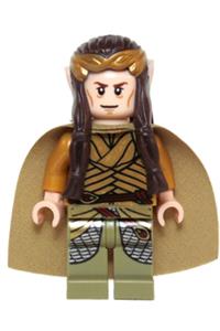 Elrond Minifigure - Elrond wearing a gold crown, dressed in pearl gold and olive green clothing - lor105
