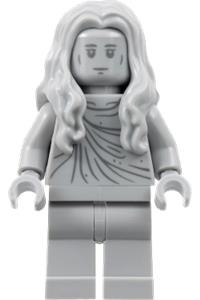 Elf Statue Minifigure - Statue of an elf with wavy hair and legs - lor115