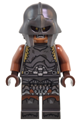 Orc with a medium nougat head wearing pearl dark gray armor and helmet - lor134
