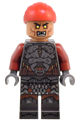 Orc with a medium nougat head wearing pearl dark gray armor and a red bandana - lor138
