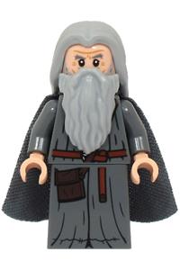 Gandalf the Grey Minifigure - Grey-haired Gandalf wearing a robe with a spongy cape - lor142