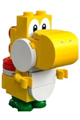 Yellow Yoshi with white tile and a round 1 x 2 half on the front - mar0111