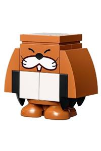 Monty Mole - Face on 1 x 2 Brick mar0126