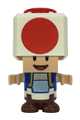 Toad with an open mouth, wearing a black hinge top plate, light bluish gray hinge brick, and tan 2 x 2 plate - mar0209
