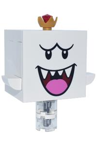 King Boo - King Boo with a dark pink tongue, white scanner tile modified, and a tall base - mar0226