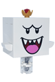 King Boo with a dark pink tongue, white scanner tile modified, and a tall base - mar0226