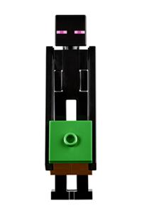 Enderman Minifigure - Enderman with a reddish brown block body and a bright green top - min027