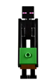 Enderman with a reddish brown block body and a bright green top - min027