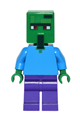 Zombie Villager with a dark azure torso - min030