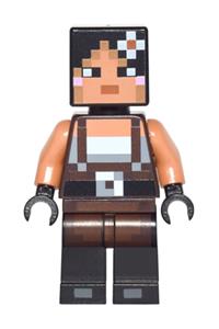 Minecraft Skin 2 - Pixelated, Female with Flower and Suspenders min035