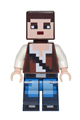 Minecraft Skin 3 - Pixelated, Reddish Brown Vest with Strap and Blue Jeans - min036