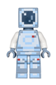 Minecraft Skin 4 - Pixelated, White and Bright Light Blue Spacesuit and Dark Blue Visor - min037