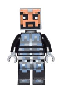 Minecraft Skin 5 - Pixelated, Male with Black and Silver Armor min038