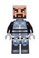 Male Minecraft Skin 5 with pixelated black and silver armor - min038