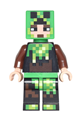 Minecraft skin 6 - pixelated, bright green and dark brown creeper costume - min039