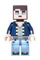 Minecraft Skin 8 - Pixelated, Dark Blue Jacket and Bright Light Blue and Sand Blue Legs - min041