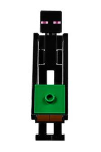 Enderman Minifigure - Enderman with green and reddish brown box shape - min049