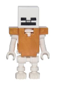 Skeleton Minifigure - Skeleton wearing pearl gold armor with a cube skull - min054