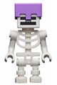 Skeleton with Cube Skull - Medium Lavender Helmet - min065