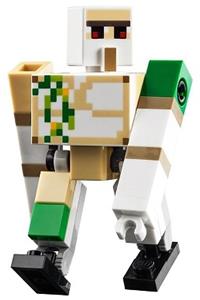 Iron Golem Minifigure - Iron Golem with brick and pin arm attachments, black feet - min105