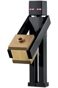 Enderman Minifigure - Enderman, with a tan block body, dark tan top, and bottom - min139