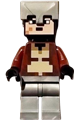 Nether Hero with a reddish brown torso and wearing a flat silver helmet - min169