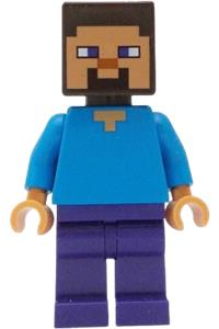 Steve Minifigure - Steve in nougat color with dark purple legs - min199