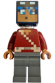 Hero with a dark red torso, dark bluish gray legs, and a neck bracket - min203