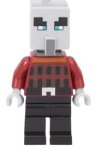 Illager Pillager Minifigure - Illager (Pillager) with narrow eyes and a dark bluish gray neck bracket - min229
