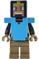 Hero with a tan torso, dark tan legs and medium azure armor - min232