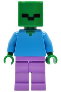 Minecraft Zombie Minifigure - Zombie with medium lavender legs - min245