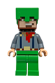 Hero with a sand blue torso, bright green legs and a bright green helmet - min248