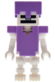 Minecraft skeleton wearing medium lavender armor and a matching helmet - min253