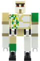 Iron Golem with brick and pin arm attachments, black feet and a 1x1 green tile - min270