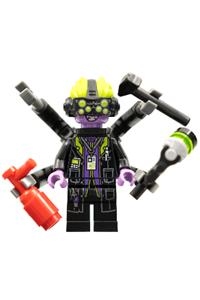 Syntax Minifigure - Syntax with a hammer, poison rifle, and fire extinguisher - mk056