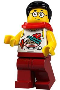 Mr. Tang Minifigure - Mr. Tang with dark red legs - mk062