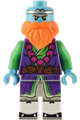 Sandy - purple and bright green robe, neck bracket - mk112