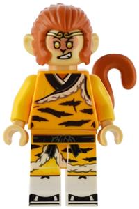 Monkey King - Bright Light Orange Robe with Black Animal Stripes mk119