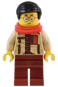 Mr. Tang Minifigure - Mr. Tang wearing a tan jacket - mk146
