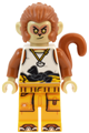 Monkey King - White Tank Top, Bright Light Orange Racing Suit - mk149