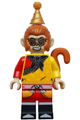 Monkey King in a yellow robe wearing a black bandana and a pearl gold party hat - mk157